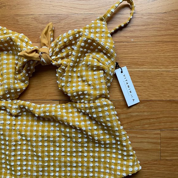 vitamin a alma one piece marigold XL NWT - Picture 5 of 6